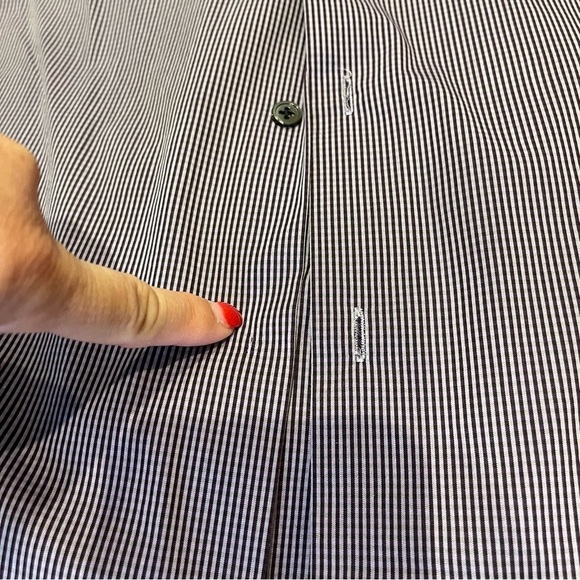 Bf: Theory Men’s Size XXL Purple Blue Gingham Button down Dress shirt - Picture 9 of 10